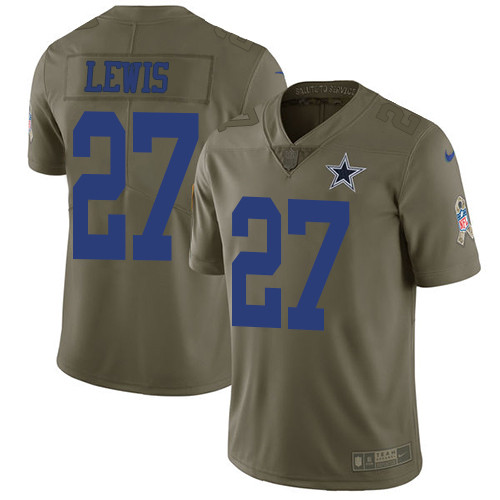 Nike Cowboys #27 Jourdan Lewis  Olive Youth 2017 Salute to Service NFL Limited Jersey