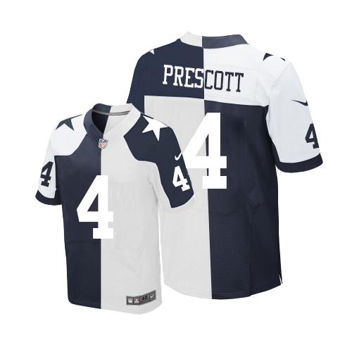 Nike Cowboys  Navy Blue White Men's Stitched NFL Elite Split Jersey