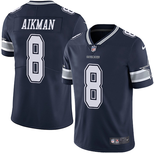 Nike Cowboys #8 Troy Aikman Navy Blue Team Color Youth Stitched NFL Vapor Untouchable Limited Jersey Nike Cowboys #8 Troy Aikman Navy Blue Team Color Youth Stitched NFL Vapor Untouchable Limited Jersey