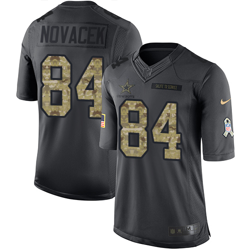 Nike Cowboys #84 Jay Novacek Black Youth 2016 Salute to Service NFL Limited Jersey
