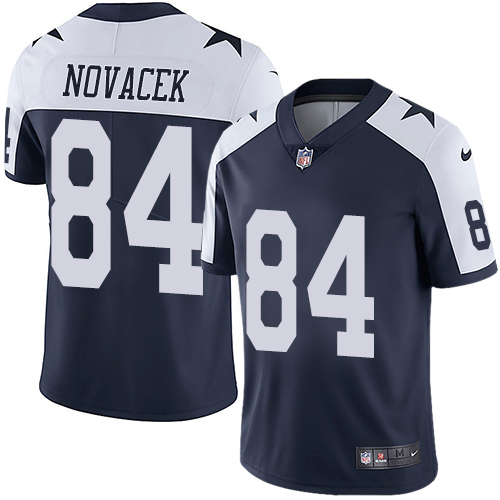 Nike Cowboys #84 Jay Novacek Navy Blue Thanksgiving Youth Stitched NFL Vapor Untouchable Limited Throwback Jersey