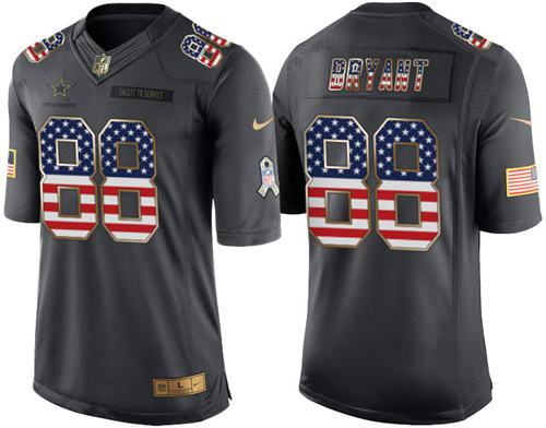 Nike Cowboys Men's Stitched NFL Limited USA Flag Salute To Service Jersey