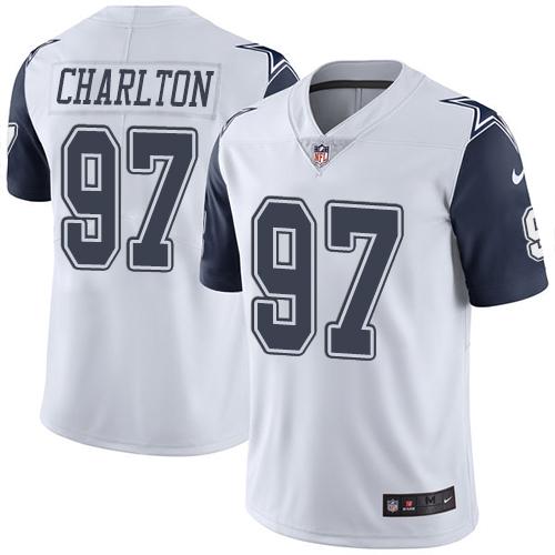 Nike Cowboys #97 Taco Charlton White Youth Stitched NFL Limited Rush Jersey Nike Cowboys #97 Taco Charlton White Youth Stitched NFL Limited Rush Jersey