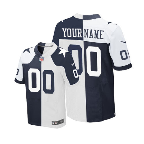 Nike Cowboys  Men's Two Tone Stitched Customized  Throwback Throwback NFL Elite Jersey 