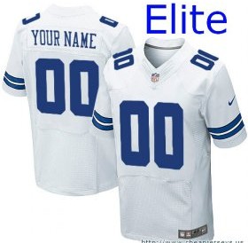 Nike Dallas Cowboys Customized Elite White Jerseys Nike Dallas Cowboys Customized Elite White Jerseys
