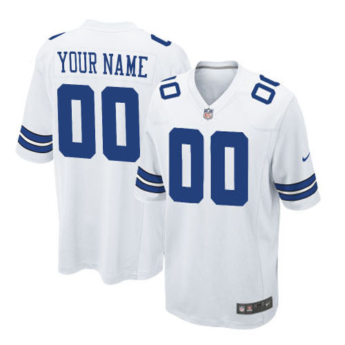 Nike Dallas Cowboys Customized Game White Jerseys