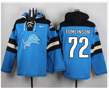 Nike Detroit Lions #72 Laken Tomlinson Blue Player Pullover NFL Hoodie Nike Detroit Lions #72 Laken Tomlinson Blue Player Pullover NFL Hoodie