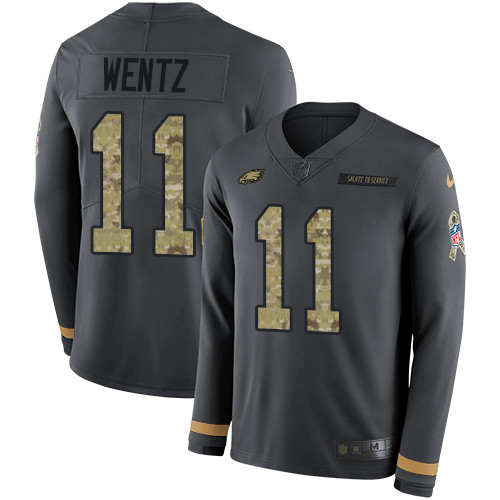 Nike Eagles #11 Carson Wentz Anthracite Salute to Service Youth Nike Eagles #11 Carson Wentz Anthracite Salute to Service Youth