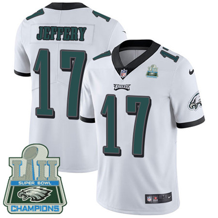 Nike Eagles #17 Alshon Jeffery White Super Bowl LII Champions Youth Stitched NFL Vapor Untouchable Limited Jersey Nike Eagles #17 Alshon Jeffery White Super Bowl LII Champions Youth Stitched NFL Vapor Untouchable Limited Jersey
