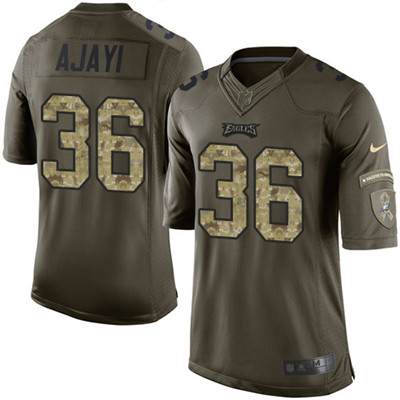 Nike Eagles #36 Jay Ajayi Green Youth Stitched NFL Limited 2015 Salute to Service Jersey