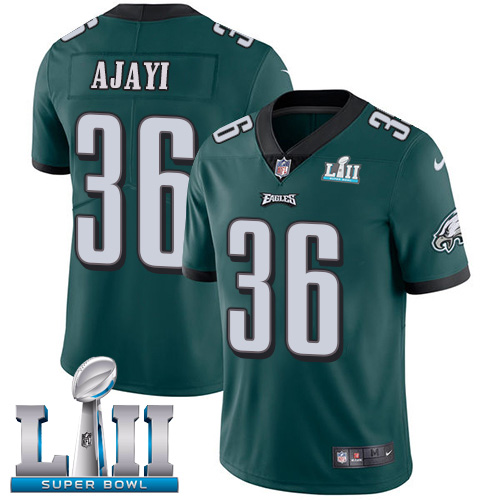 Nike Eagles #36 Jay Ajayi Midnight Green Team Color Super Bowl LII Youth Stitched NFL Vapor Untouchable Limited Jersey Nike Eagles #36 Jay Ajayi Midnight Green Team Color Super Bowl LII Youth Stitched NFL Vapor Untouchable Limited Jersey