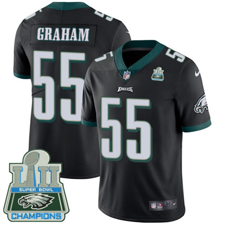 Nike Eagles #55 Brandon Graham Black Alternate Super Bowl LII Champions Youth Stitched NFL Vapor Untouchable Limited Jersey Nike Eagles #55 Brandon Graham Black Alternate Super Bowl LII Champions Youth Stitched NFL Vapor Untouchable Limited Jersey