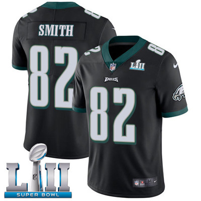Nike Eagles #82 Torrey Smith Black Alternate Super Bowl LII Youth Stitched NFL Vapor Untouchable Limited Jersey Nike Eagles #82 Torrey Smith Black Alternate Super Bowl LII Youth Stitched NFL Vapor Untouchable Limited Jersey