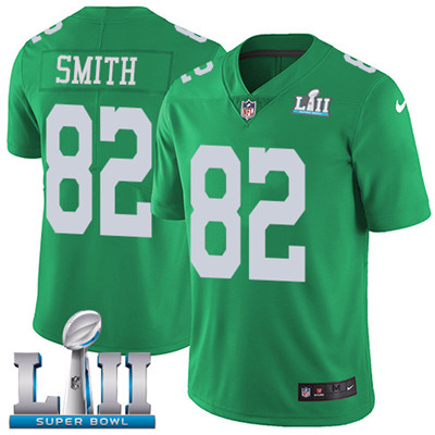 Nike Eagles #82 Torrey Smith Green Super Bowl LII Youth Stitched NFL Limited Rush Jersey Nike Eagles #82 Torrey Smith Green Super Bowl LII Youth Stitched NFL Limited Rush Jersey