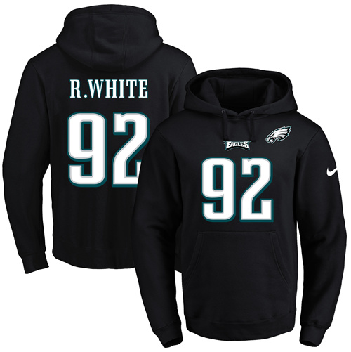 Nike Eagles #92 Reggie White Black Name & Number Pullover NFL Hoodie Nike Eagles #92 Reggie White Black Name & Number Pullover NFL Hoodie