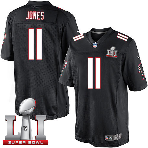 Nike Falcons #11 Julio Jones Black Alternate Super Bowl LI 51 Men's Stitched NFL Limited Jersey