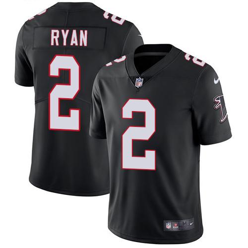 Nike Falcons #2 Matt Ryan Black Alternate Youth Stitched NFL Vapor Untouchable Limited Jersey Nike Falcons #2 Matt Ryan Black Alternate Youth Stitched NFL Vapor Untouchable Limited Jersey