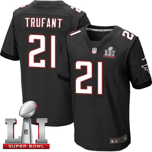 Nike Falcons #21 Desmond Trufant Black Alternate Super Bowl LI 51 Men's Stitched NFL Elite Jersey