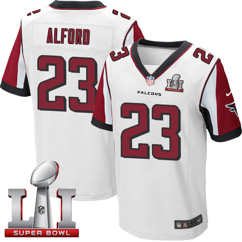 Nike Falcons #23 Robert Alford White Super Bowl LI 51 Men's Stitched NFL Elite Jersey Nike Falcons #23 Robert Alford White Super Bowl LI 51 Men's Stitched NFL Elite Jersey