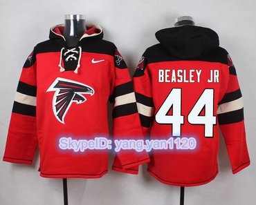 Nike Falcons #44 Vic Beasley Jr Red Player Pullover NFL Hoodie