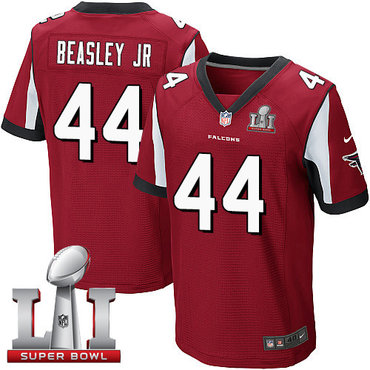 Nike Falcons #44 Vic Beasley Jr Red Team Color Super Bowl LI 51 Men's Stitched NFL Elite Jersey Nike Falcons #44 Vic Beasley Jr Red Team Color Super Bowl LI 51 Men's Stitched NFL Elite Jersey