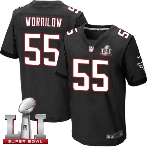 Nike Falcons #55 Paul Worrilow Black Alternate Super Bowl LI 51 Men's Stitched NFL Elite Jersey