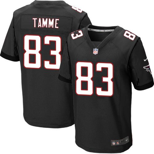 Nike Falcons #83 Jacob Tamme Black Alternate Men's Stitched NFL Elite Jersey Nike Falcons #83 Jacob Tamme Black Alternate Men's Stitched NFL Elite Jersey