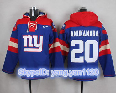 Nike Giants #20 Prince Amukamara Royal Blue Player Pullover NFL Hoodie Nike Giants #20 Prince Amukamara Royal Blue Player Pullover NFL Hoodie