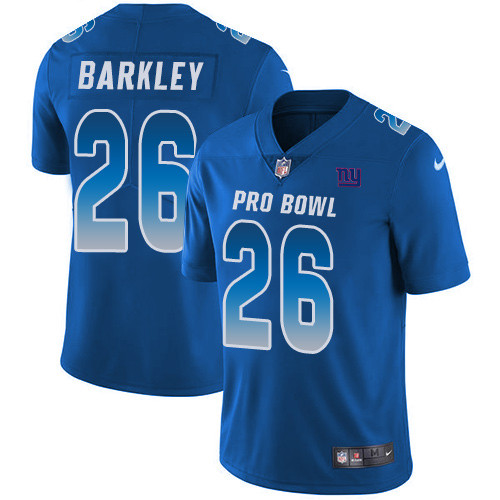 Nike Giants #26 Saquon Barkley Royal Youth Stitched NFL Limited NFC 2019 Pro Bowl Jersey Nike Giants #26 Saquon Barkley Royal Youth Stitched NFL Limited NFC 2019 Pro Bowl Jersey