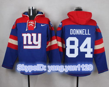 Nike Giants #84 Larry Donnell Royal Blue Player Pullover NFL Hoodie Nike Giants #84 Larry Donnell Royal Blue Player Pullover NFL Hoodie