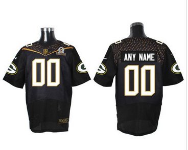 Nike Green Bay Packers Customized Black 2016 Pro Bowl Men's Stitched NFL Elite Jersey Nike Green Bay Packers Customized Black 2016 Pro Bowl Men's Stitched NFL Elite Jersey