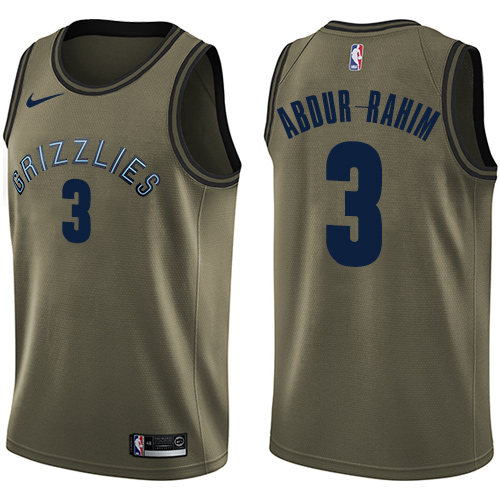 Nike Grizzlies #3 Shareef Abdur-Rahim Green Salute to Service NBA Swingman Jersey Nike Grizzlies #3 Shareef Abdur-Rahim Green Salute to Service NBA Swingman Jersey
