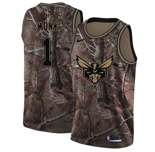 Nike Hornets #1 Malik Monk Camo NBA Swingman Realtree Collection Jersey