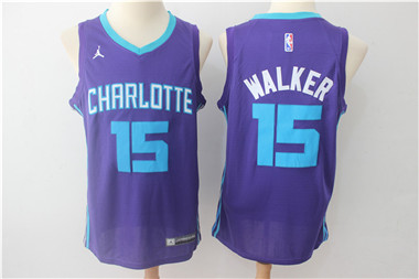 Nike Hornets #15 Kemba Walker Purple Swingman Jersey Nike Hornets #15 Kemba Walker Purple Swingman Jersey