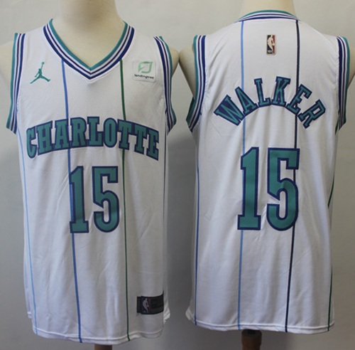 Nike Hornets #15 Kemba Walker White NBA Jordan Swingman Nike Hornets #15 Kemba Walker White NBA Jordan Swingman