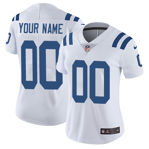 Nike Indianapolis  Elite White Road Women's Jersey NFL Colts Vapor Untouchable Customized jerseys