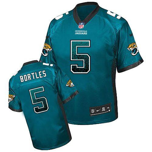 Nike Jaguars #5 Blake Bortles Teal Green Alternate Youth Stitched NFL Elite Drift Fashion Jersey