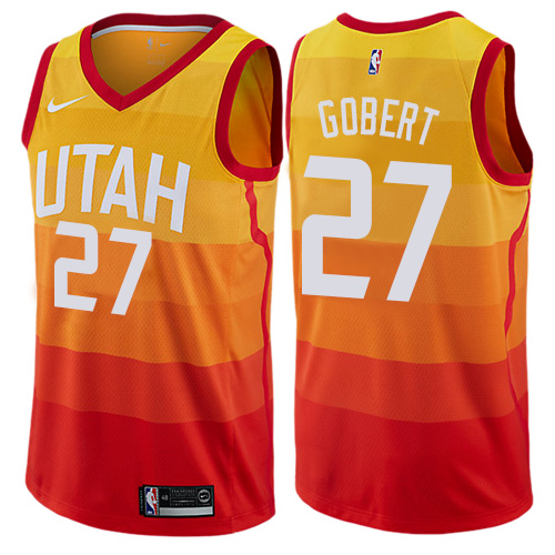 Nike Jazz #27 Rudy Gobert Orange NBA Swingman City Edition Jersey Nike Jazz #27 Rudy Gobert Orange NBA Swingman City Edition Jersey