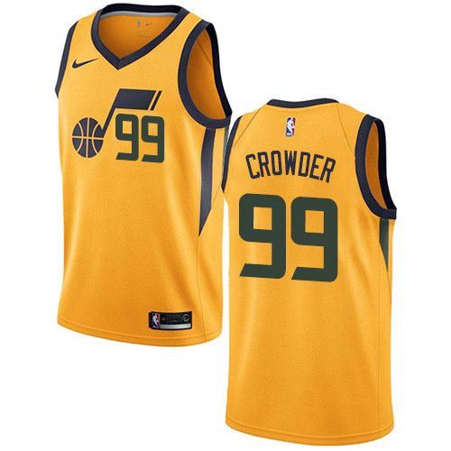 Nike Jazz #99 Jae Crowder Yellow NBA Swingman Statement Edition