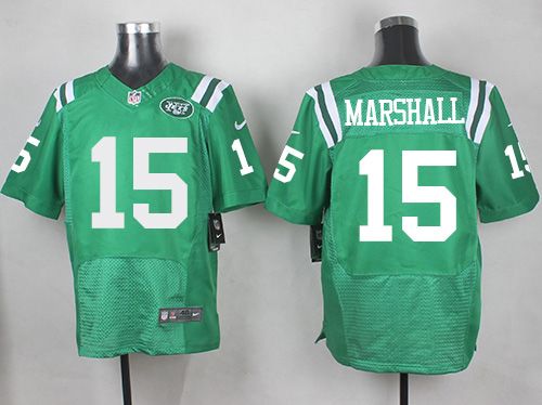 Nike Jets #15 Brandon Marshall Green Men's Stitched NFL Elite Rush Jersey Nike Jets #15 Brandon Marshall Green Men's Stitched NFL Elite Rush Jersey
