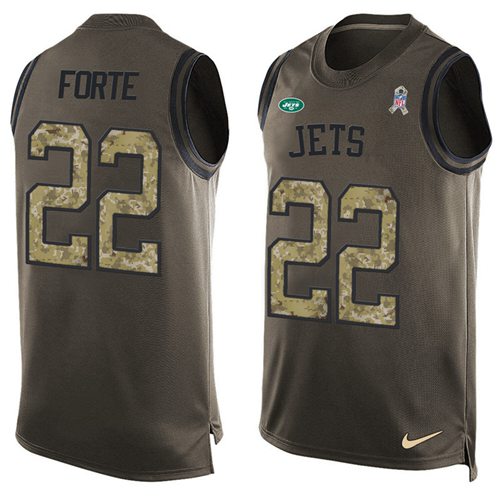 Nike Jets #22 Matt Forte Green Men's Stitched NFL Limited Salute To Service Tank Top Jersey Nike Jets #22 Matt Forte Green Men's Stitched NFL Limited Salute To Service Tank Top Jersey