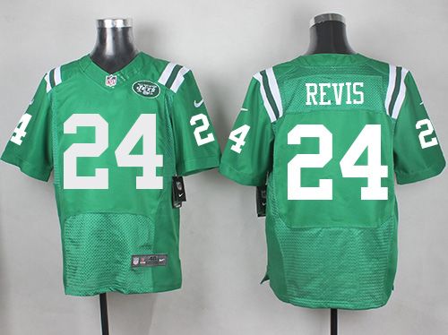 Nike Jets #24 Darrelle Revis Green Men's Stitched NFL Elite Rush Jersey