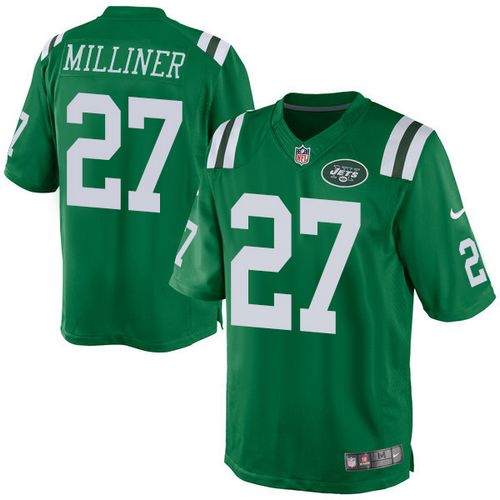 Nike Jets #27 Dee Milliner Green Men's Stitched NFL Elite Rush Jersey Nike Jets #27 Dee Milliner Green Men's Stitched NFL Elite Rush Jersey
