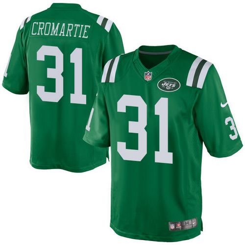 Nike Jets #31 Antonio Cromartie Green Men's Stitched NFL Elite Rush Jersey