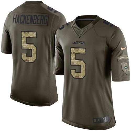 Nike Jets #5 Christian Hackenberg Green Men's Stitched NFL Limited Salute to Service Jersey Nike Jets #5 Christian Hackenberg Green Men's Stitched NFL Limited Salute to Service Jersey