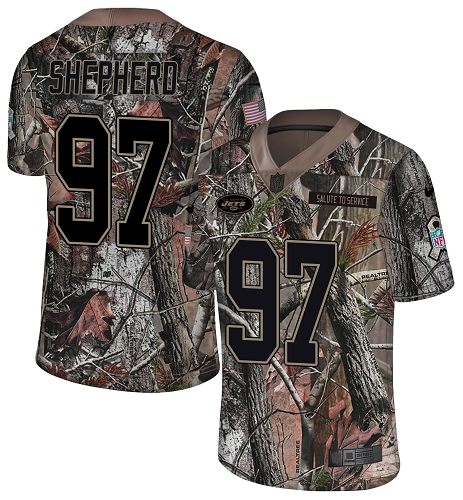 Nike Jets #97 Nathan Shepherd Camo Men's Stitched NFL Limited Rush Realtree Jersey Nike Jets #97 Nathan Shepherd Camo Men's Stitched NFL Limited Rush Realtree Jersey