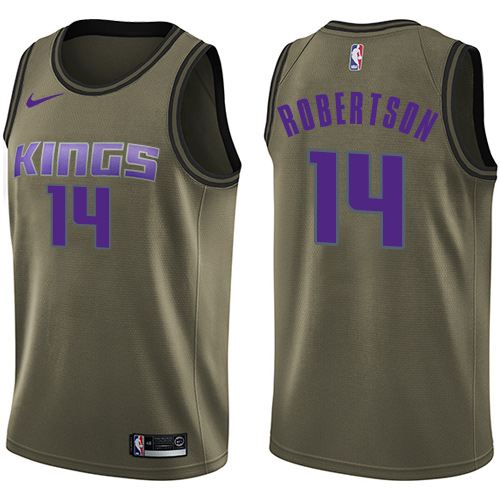 Nike Kings #14 Oscar Robertson Green Salute to Service NBA Swingman Jersey Nike Kings #14 Oscar Robertson Green Salute to Service NBA Swingman Jersey
