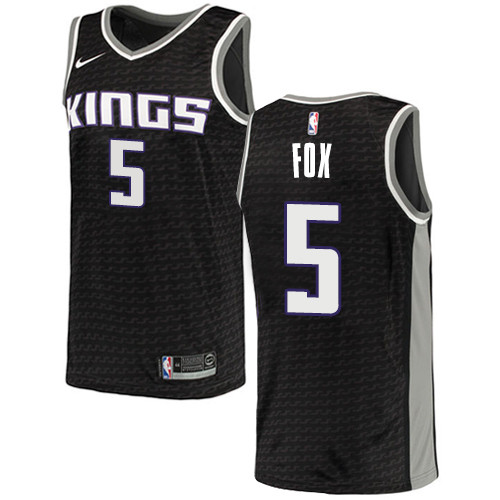 Nike Kings #5 De'Aaron Fox Black NBA Swingman Statement Edition Jersey Nike Kings #5 De'Aaron Fox Black NBA Swingman Statement Edition Jersey