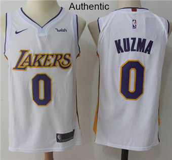 Nike Lakers #0 Kyle Kuzma White NBA Authentic Association Edition Jersey
