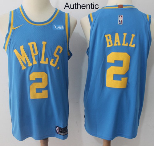 Nike Lakers #2 Lonzo Ball Royal Blue NBA Authentic Hardwood Classics Jersey Nike Lakers #2 Lonzo Ball Royal Blue NBA Authentic Hardwood Classics Jersey